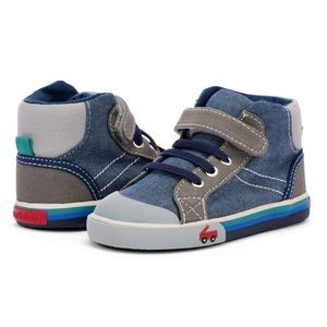 See Kai Run Dane Chambray/Gray high tops - size 13 - new in box